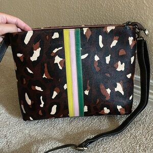 Upcycled leather cross body